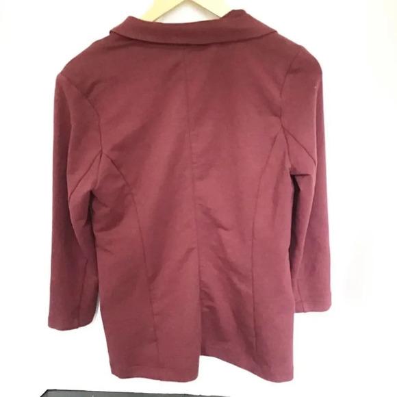 Metaphor Blazer Burgundy Size Medium Cotton Blend - Picture 3 of 4